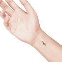 temporary tattoo preview image Little Musical Note, For woman and childeren, skin safe tattoo, Ephemeral Tattoo Stamp for Body and Arm, Water Resistant