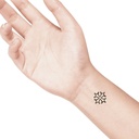 temporary tattoo preview image Occitan cross, For woman and childeren, skin safe tattoo, Ephemeral Tattoo Stamp for Body and Arm, Water Resistant