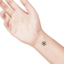 temporary tattoo preview image Little Flower, For woman and childeren, skin safe tattoo, Ephemeral Tattoo Stamp for Body and Arm, Water Resistant