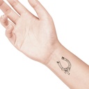 temporary tattoo preview image Horseshoe, For woman and childeren, skin safe tattoo, Ephemeral Tattoo Stamp for Body and Arm, Water Resistant