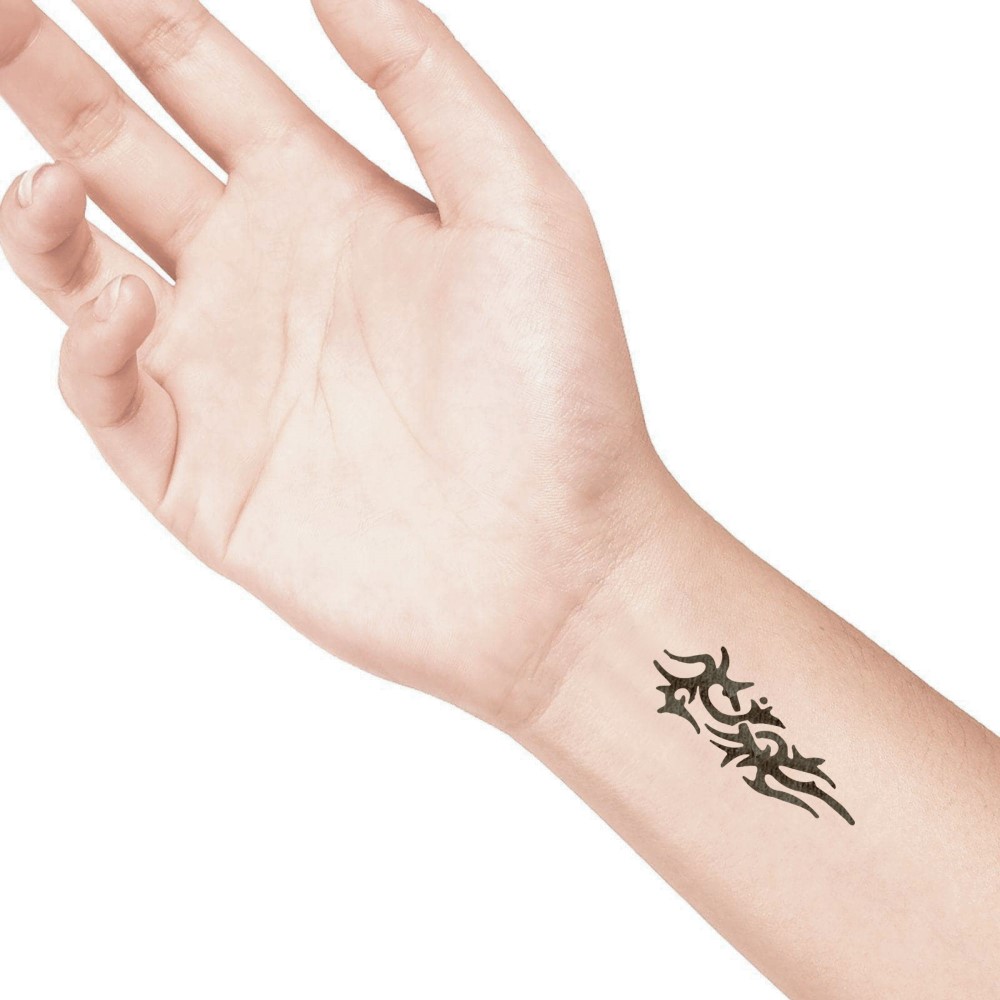 temporary tattoo preview image Tribal 2, For woman and childeren, skin safe tattoo, Ephemeral Tattoo Stamp for Body and Arm, Water Resistant