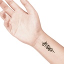 temporary tattoo preview image Tribal 2, For woman and childeren, skin safe tattoo, Ephemeral Tattoo Stamp for Body and Arm, Water Resistant