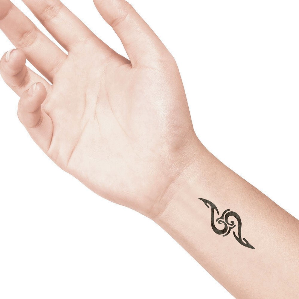 temporary tattoo preview image Tribal 3, For woman and childeren, skin safe tattoo, Ephemeral Tattoo Stamp for Body and Arm, Water Resistant