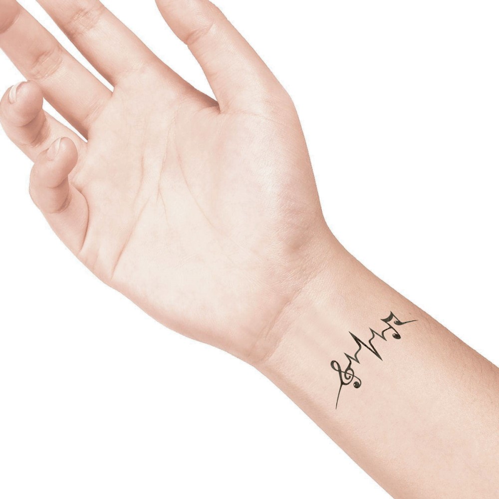 temporary tattoo preview image Life line, For woman and childeren, skin safe tattoo, Ephemeral Tattoo Stamp for Body and Arm, Water Resistant