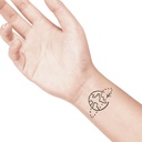 temporary tattoo preview image Fly around the World, For woman and childeren, skin safe tattoo, Ephemeral Tattoo Stamp for Body and Arm, Water Resistant