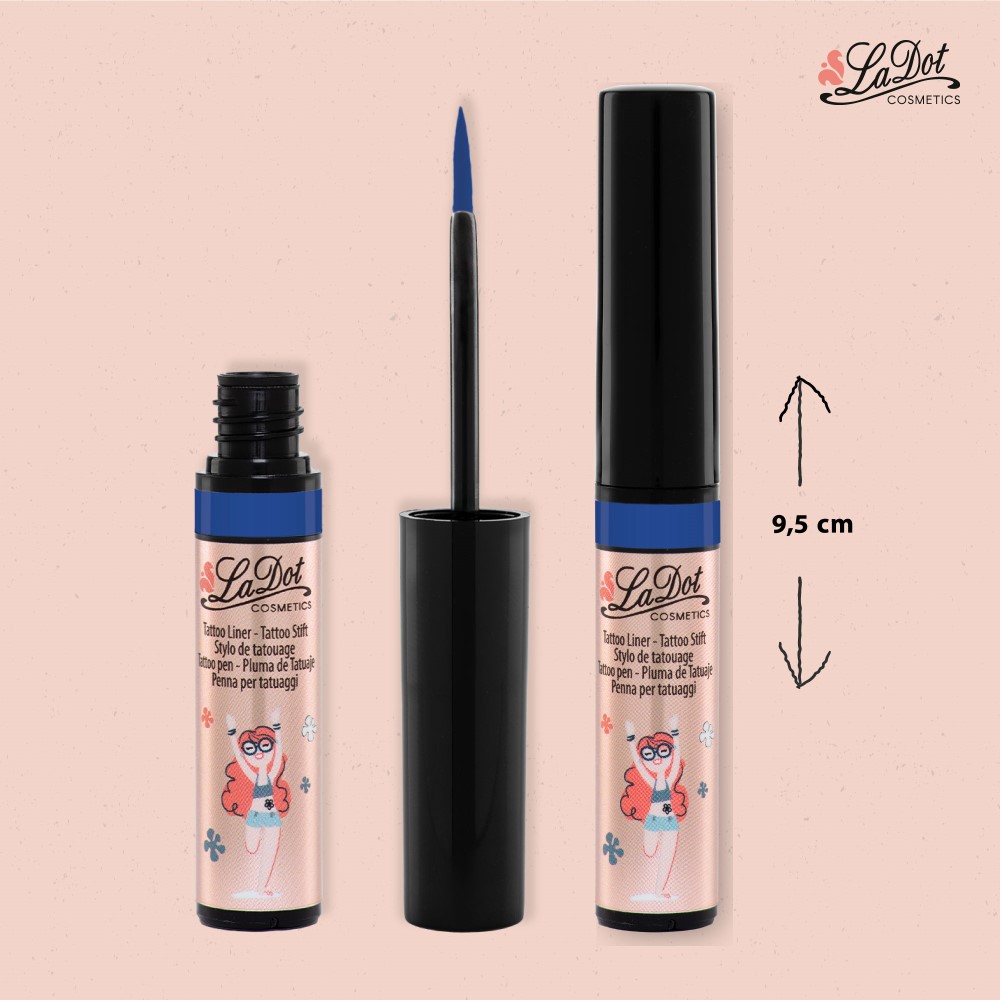 temporary tattoo Liner BLUE, For woman and childeren, skin safe tattoo, Ephemeral Tattoo Stamp for Body and Arm, Water Resistant