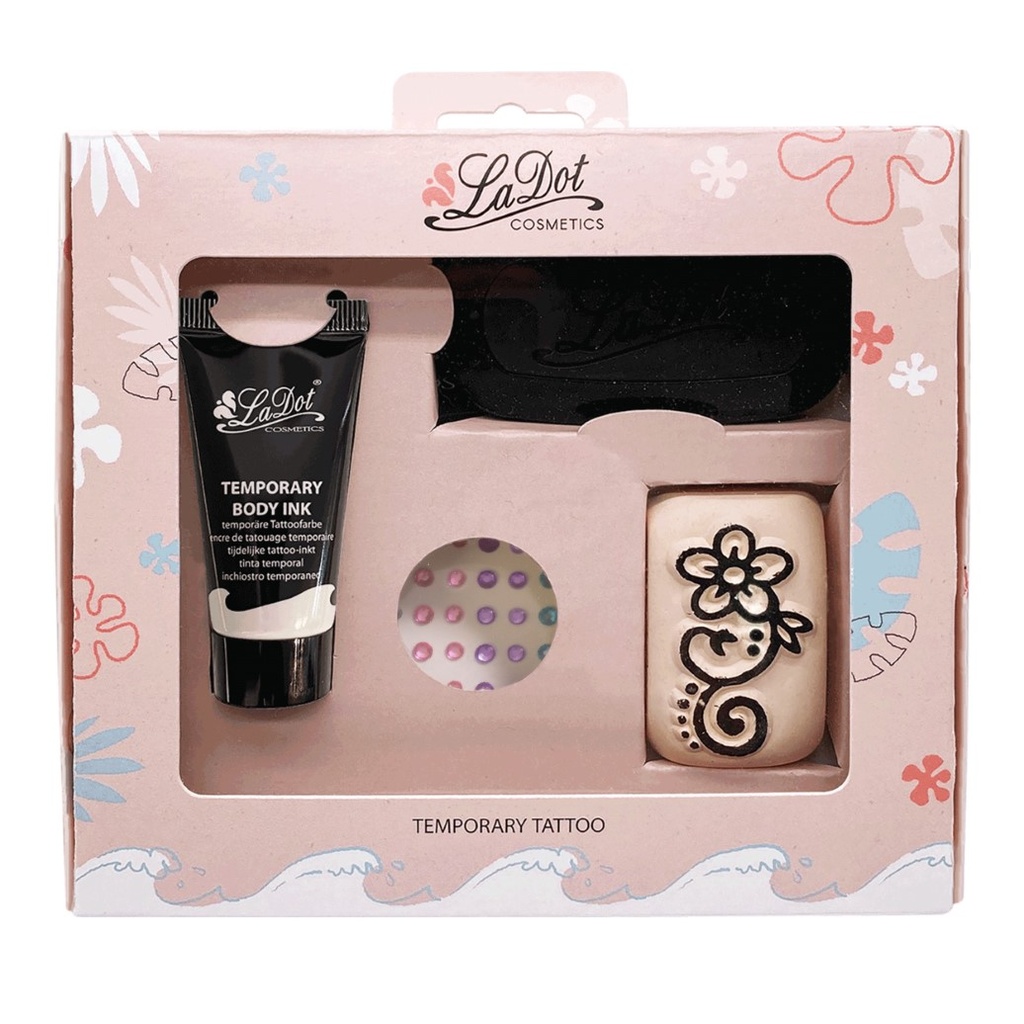 Geschenkverpakking M-steen bloem en strass