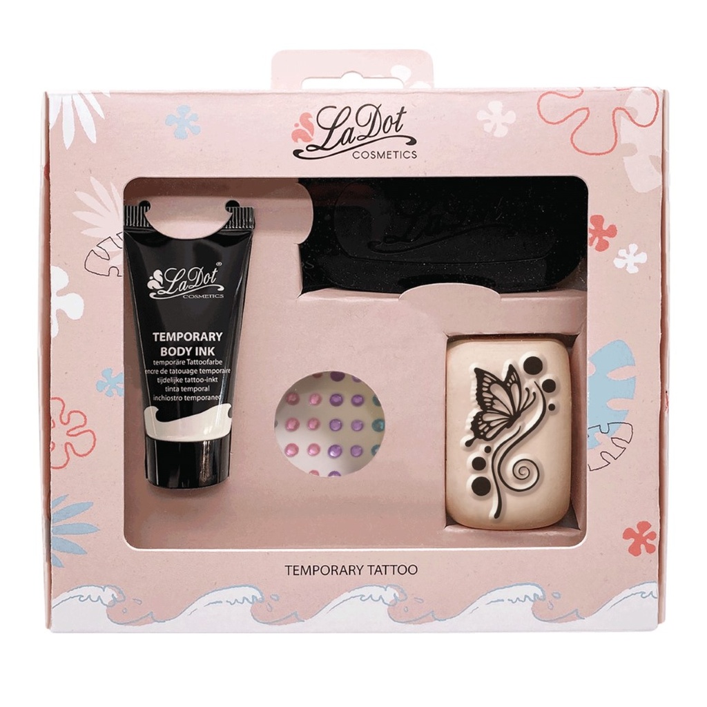 Geschenkverpakking M-steen vlinder en strass