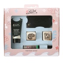 Geschenkverpakking 2 S-steen gecko en raket + liner groen